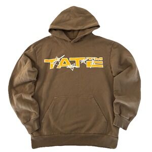 Tate McRae Star Hoodie L Brown So Close to What Miss Possessive Tour NEW *flaw
